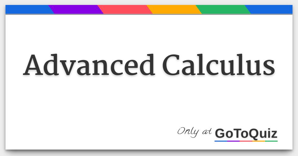 titas advanced calculus 1 pdf