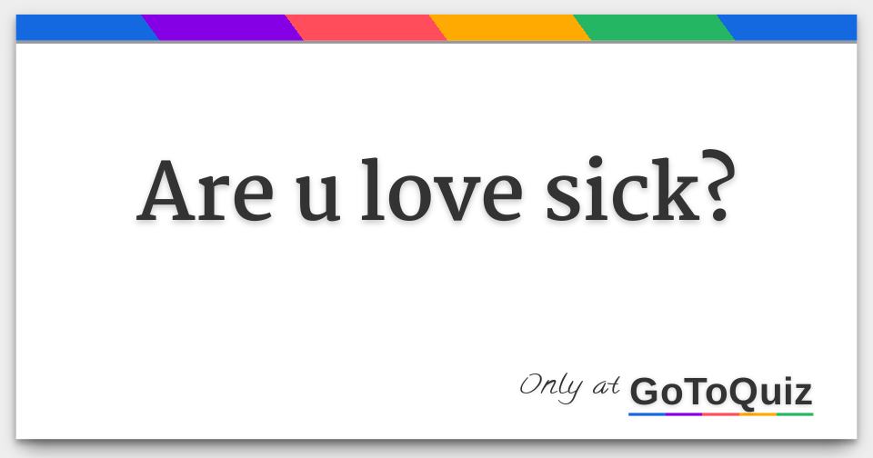 love sick meaning