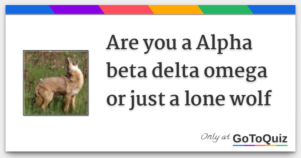 How To Know If You Are An Alpha Beta Or Omega