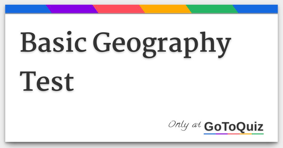 geography tests