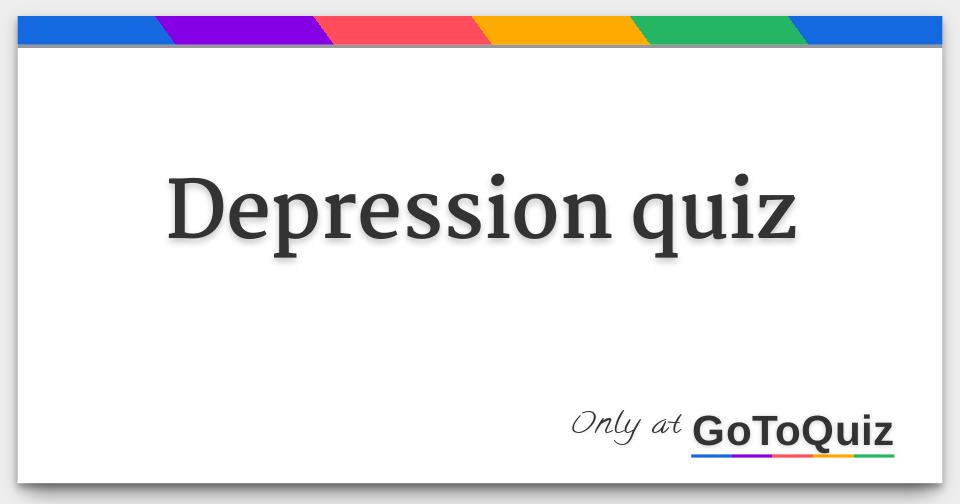 Depression quiz