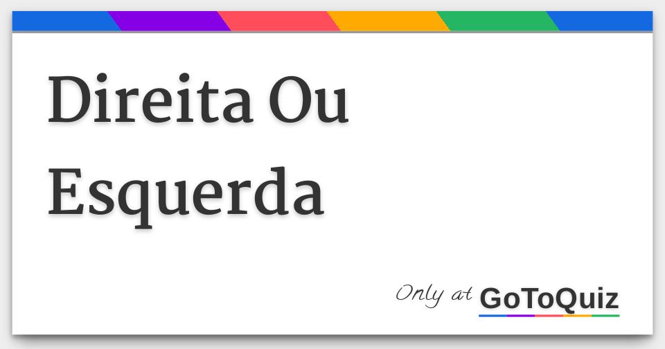 genio quiz quem ganha esquerda ou direita - Desenho de ggoohhaann - Gartic