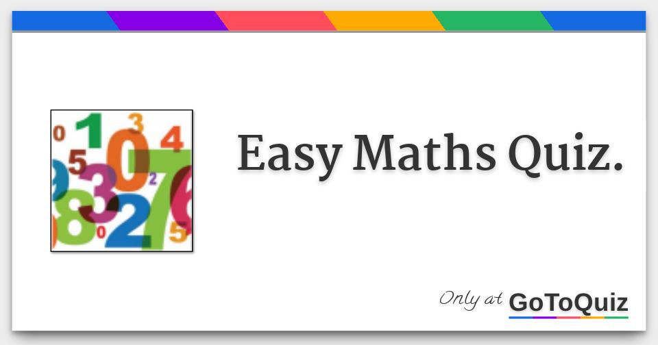 easy-maths-quiz