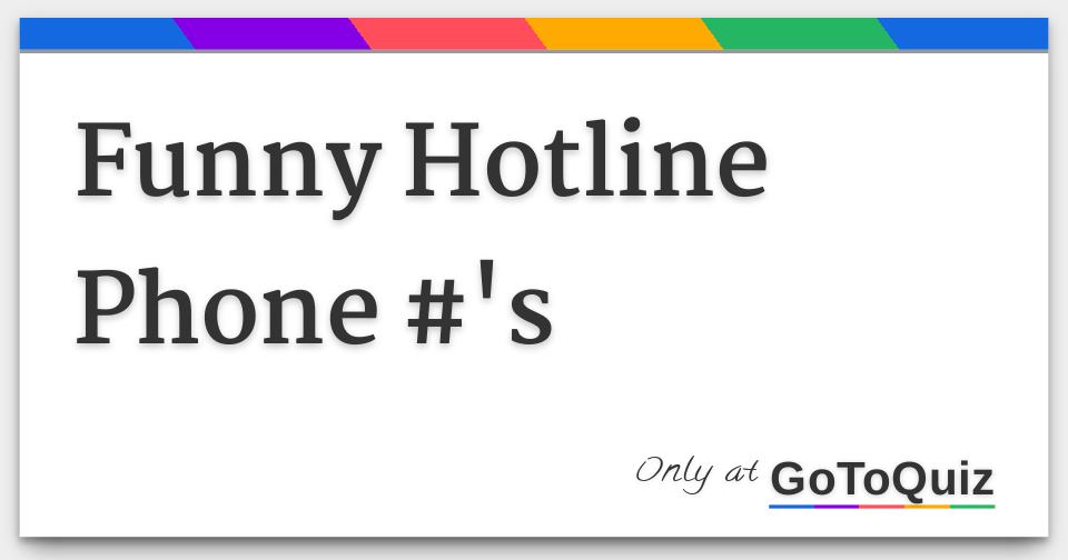 prank hotline free
