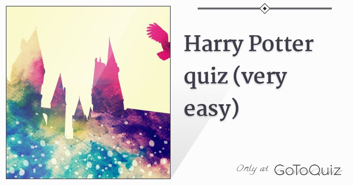 harry potter quiz for kids