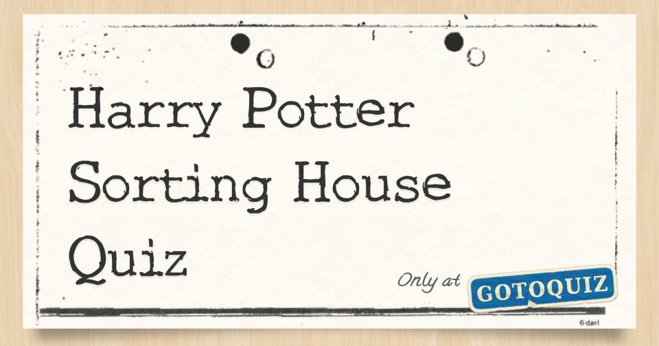 harry potter house quiz for kids