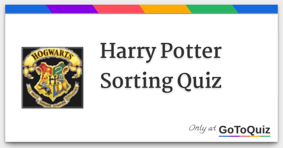 Harry Potter Sorting Quiz