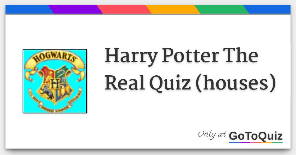 best harry potter quiz house