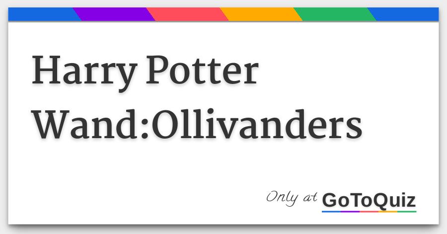 Harry Potter Wand Ollivanders