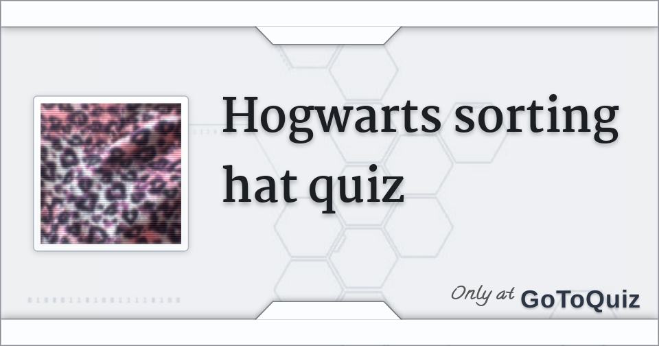 Hogwarts Sorting Hat Quiz Printable