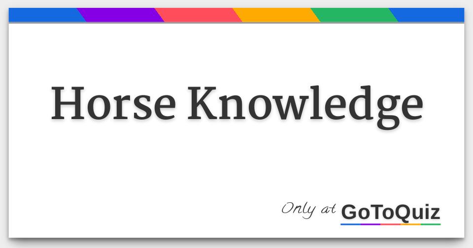 horse-knowledge