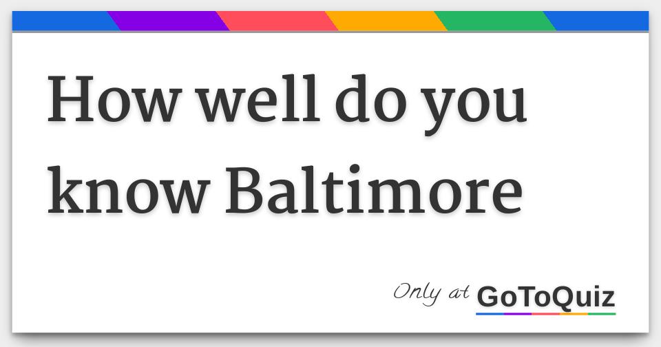 QUIZ! How well do you know Baltimore sports?