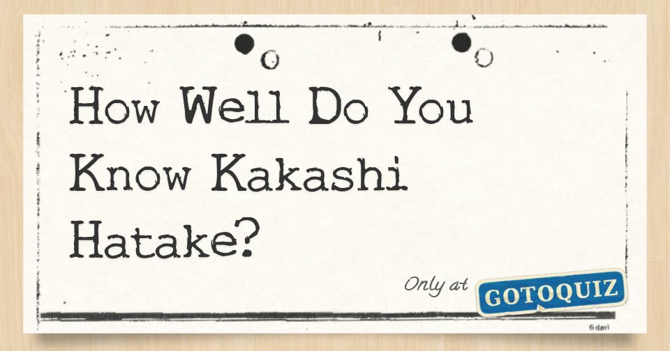 Quiz de Kakashi Hatake