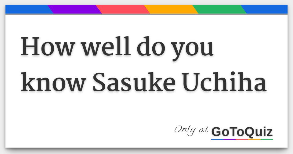 Quiz de sasuke