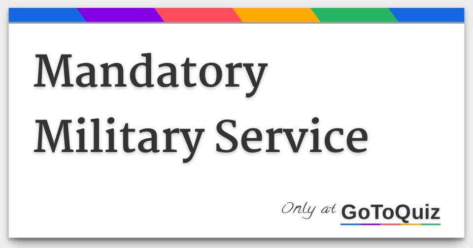 mandatory-military-service