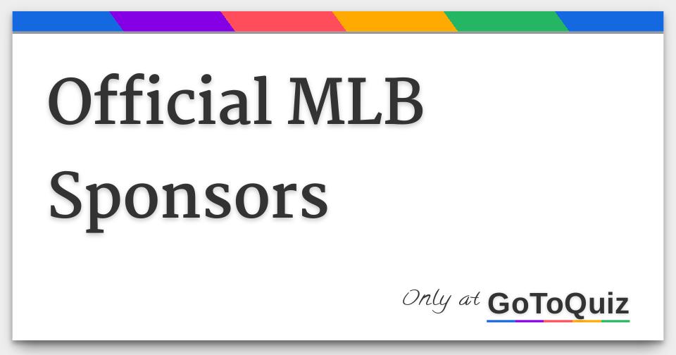 Official MLB Sponsors