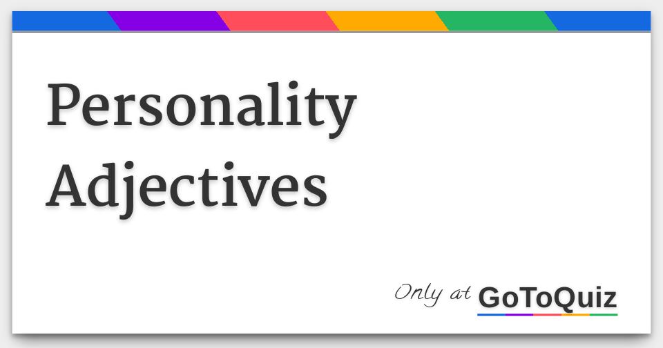 personality-adjectives