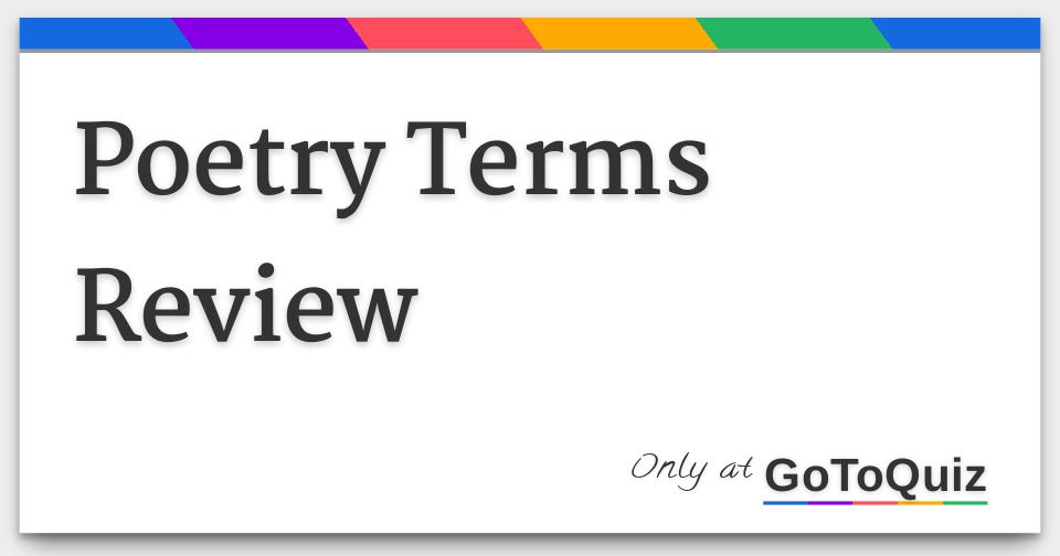 poetry-terms-review