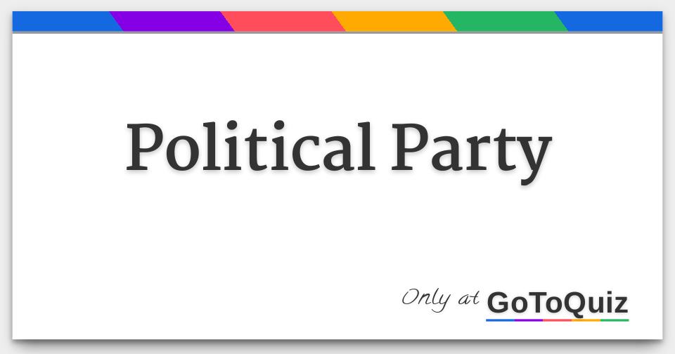 whats my political party quiz