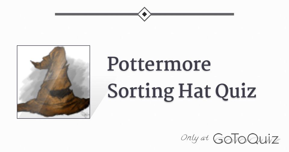 harry potter sorting hat quiz for kids