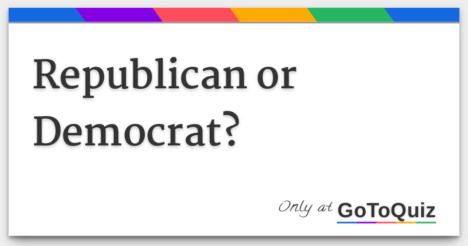 democratic party quiz