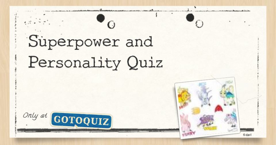 Superpower And Personality Quiz