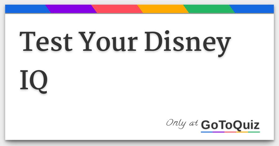 disney test