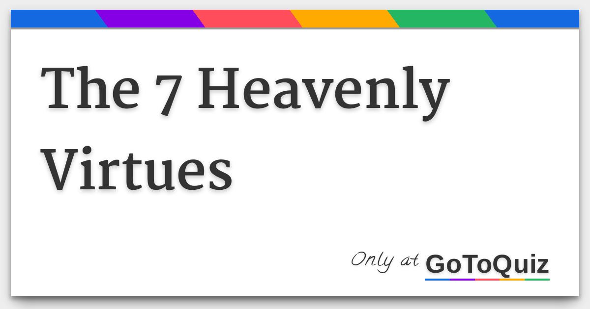 the 7 heavenly virtues as animals