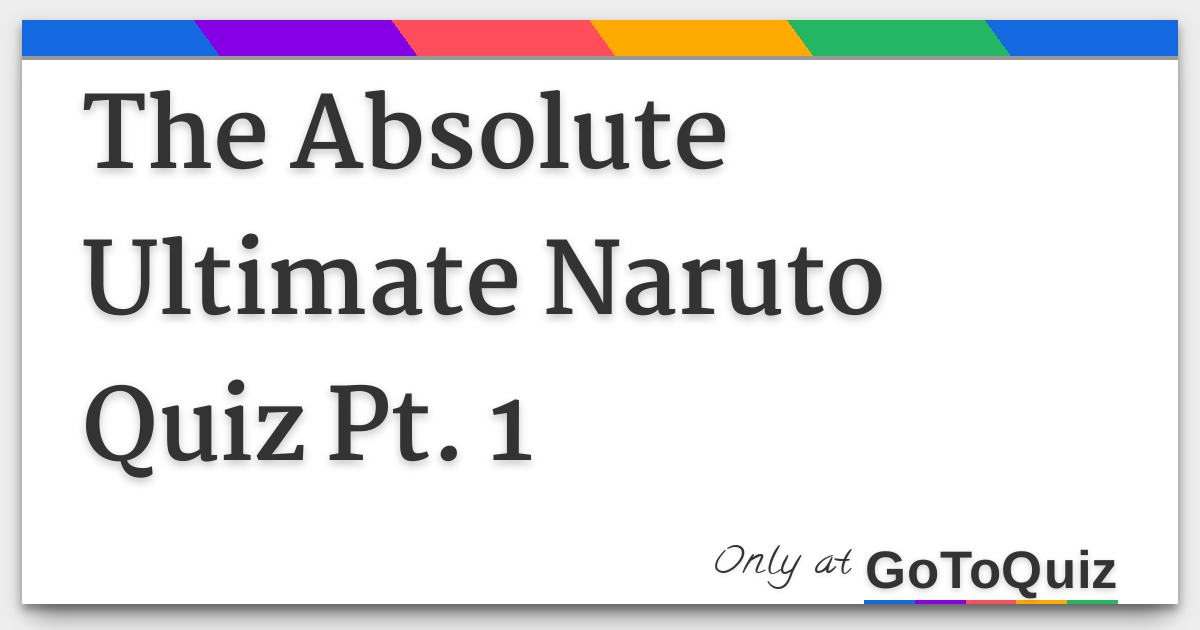 Quiz do Naruto - Part 1 - Easy