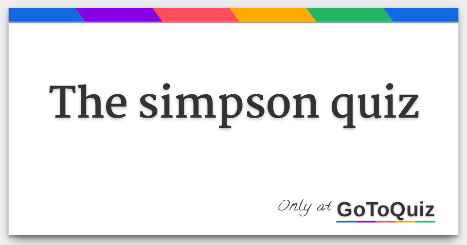 the-simpson-quiz