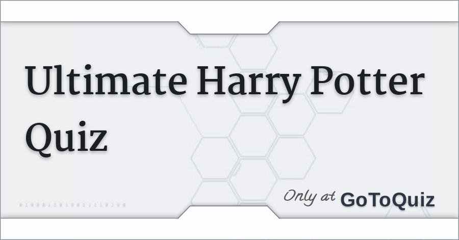 Ultimate Harry Potter Quiz