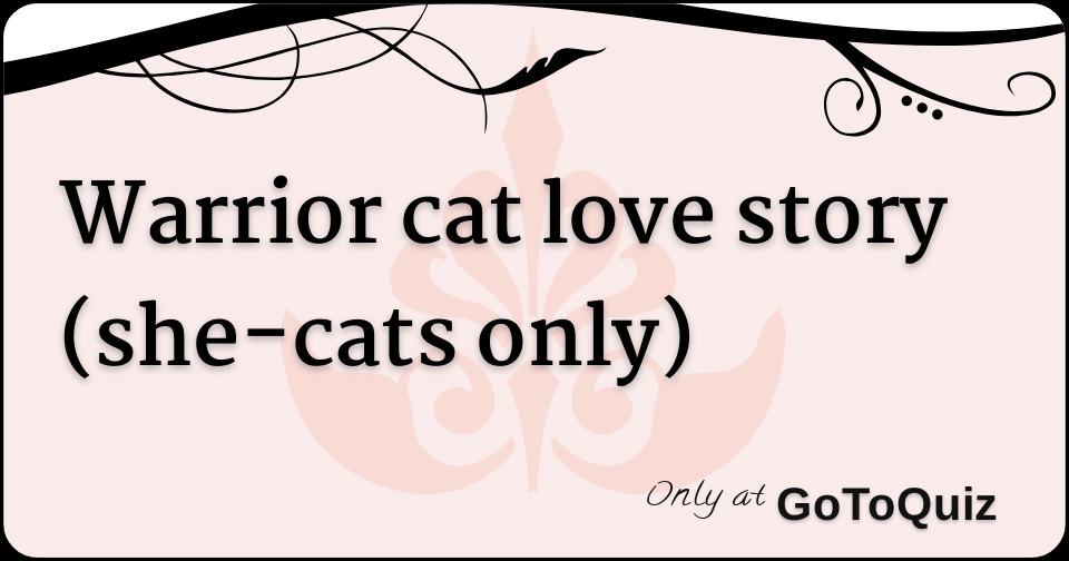 Warrior Cat Love Story She Cats Only