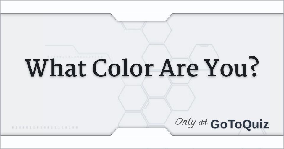 Personality Test To See What Color You Are