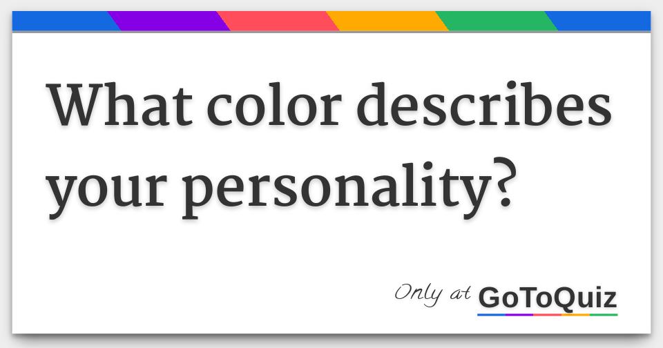 what-color-describes-your-personality