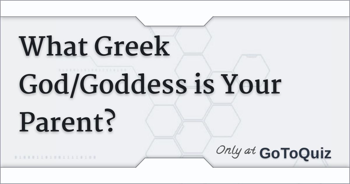 Which Greek God Is Your Parent Quiz Percy Jackson