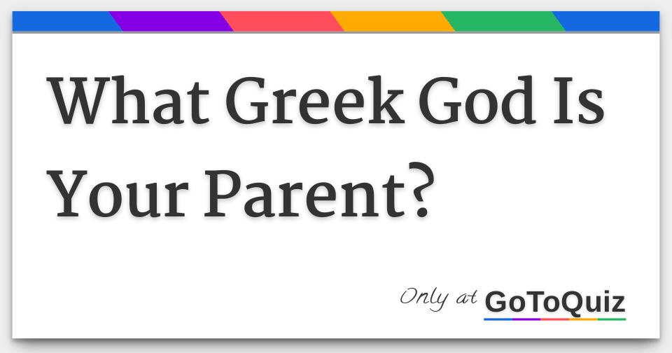 what-greek-god-is-your-parent