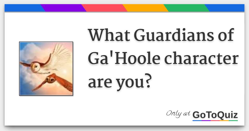 What Guardians of Ga'Hoole character are you?