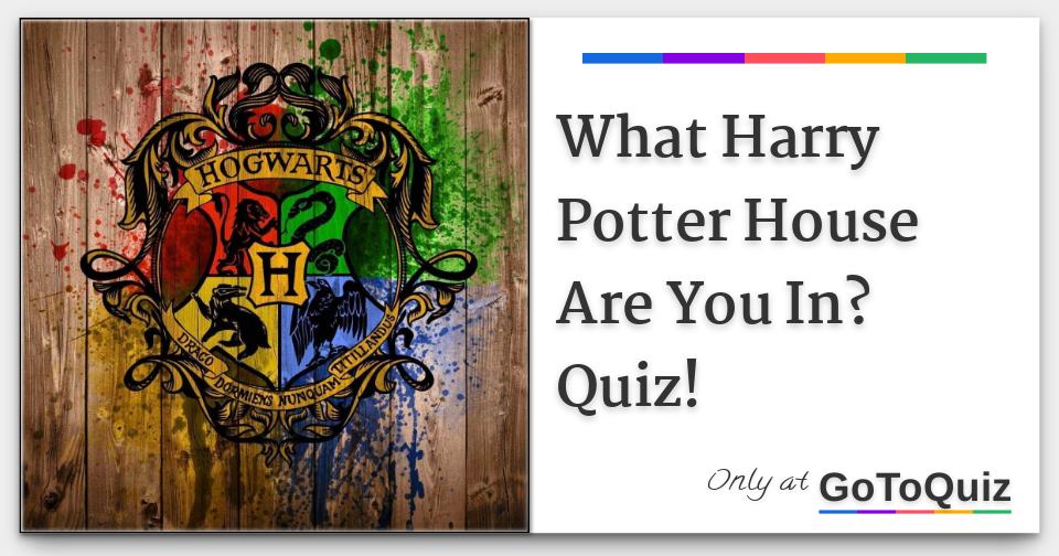 kids quiz for harry potter houses