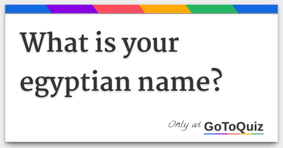 Egyptian Name For Love