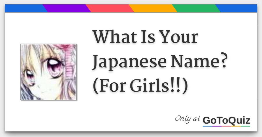 Cool Japanese Names For Girls