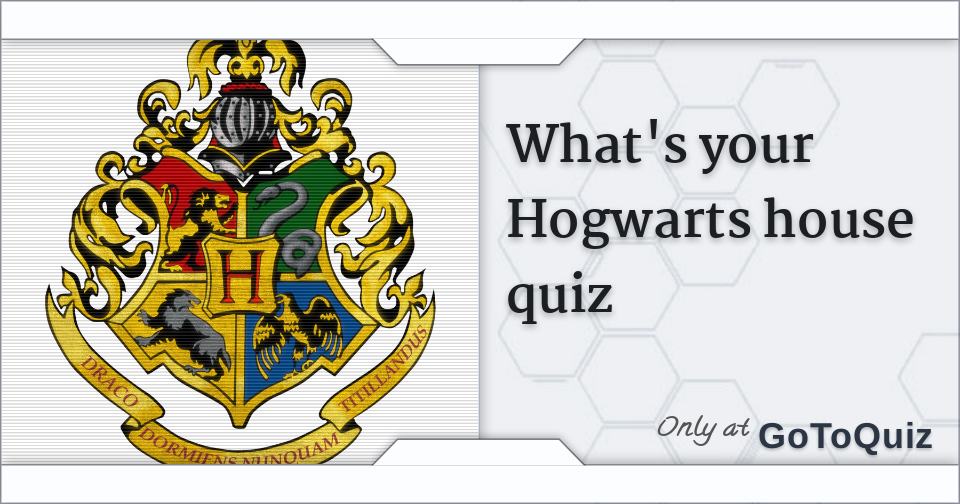 What's your Hogwarts house quiz