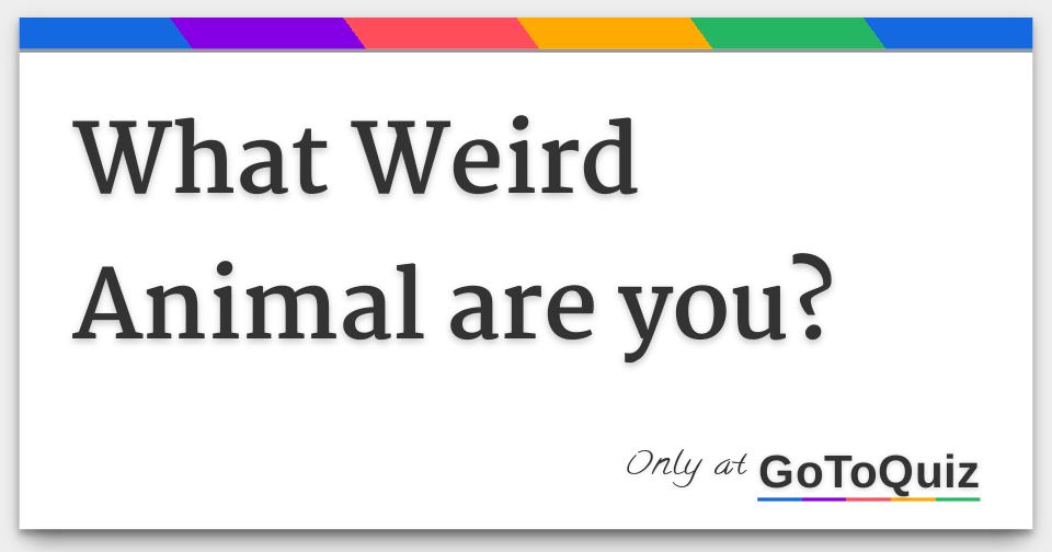 what-weird-animal-are-you