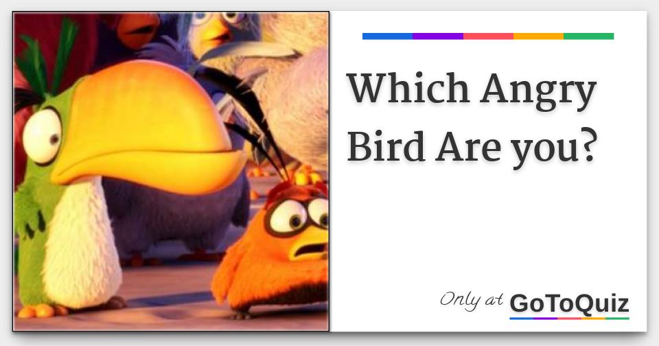 what angry bird are you