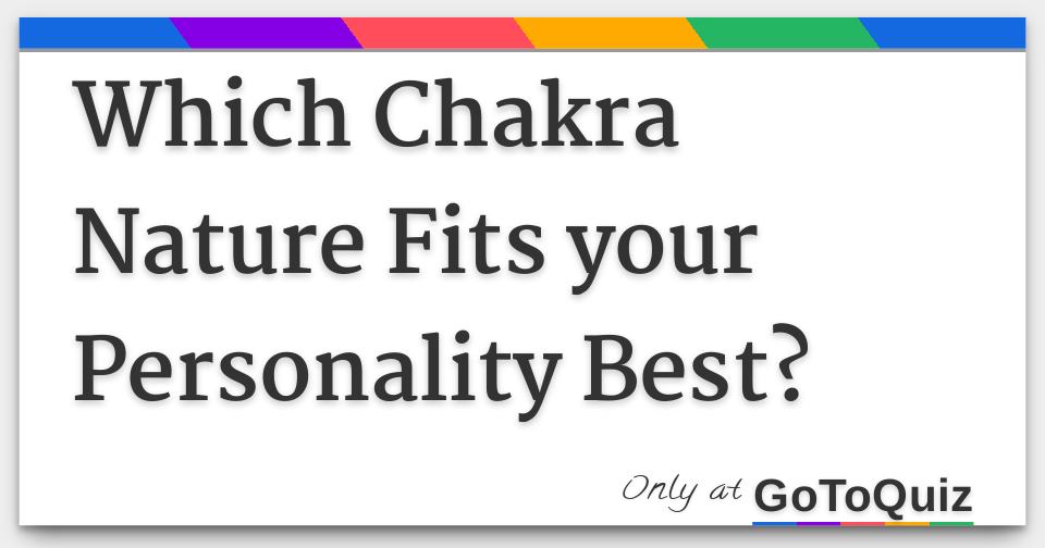 Which Chakra your Personality Best?