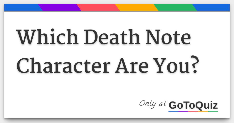 Which Death Note Character Are You Based On Your MBTI?