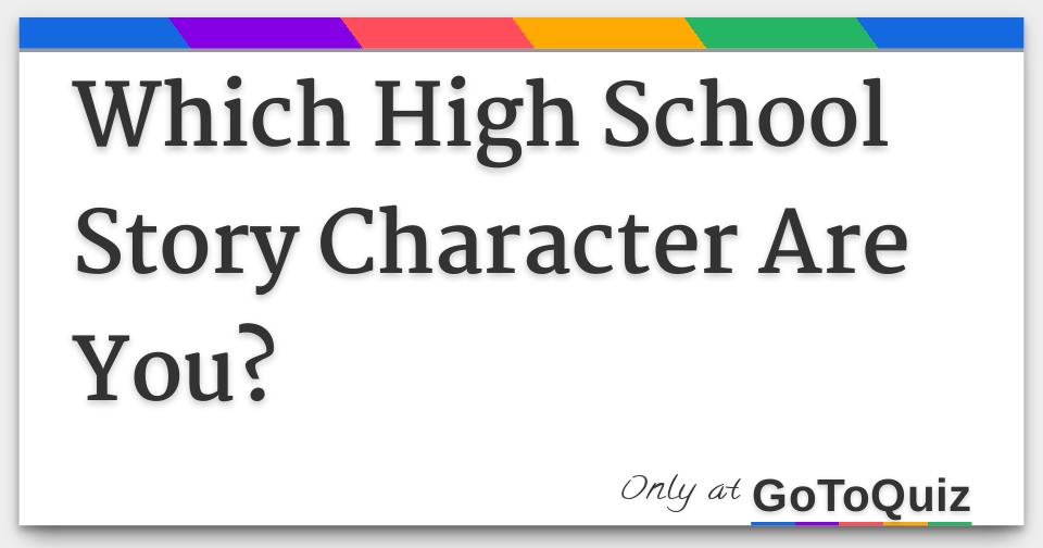 high school story characters