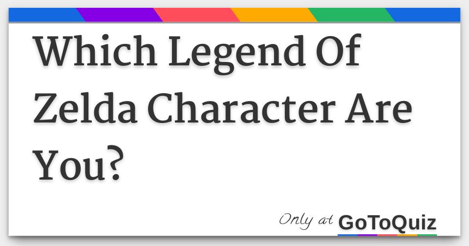 N64-Era Legend of Zelda Characters Quiz - By El_Dandy
