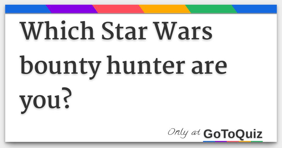 bounty hunter names star wars
