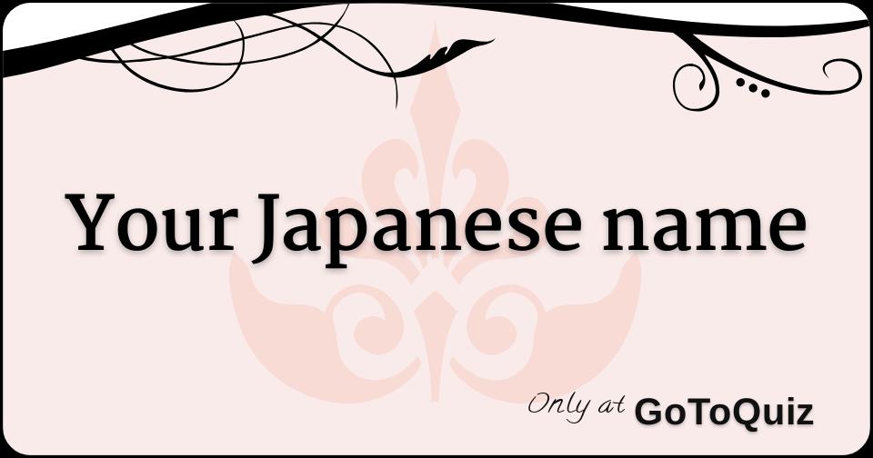 your-japanese-name