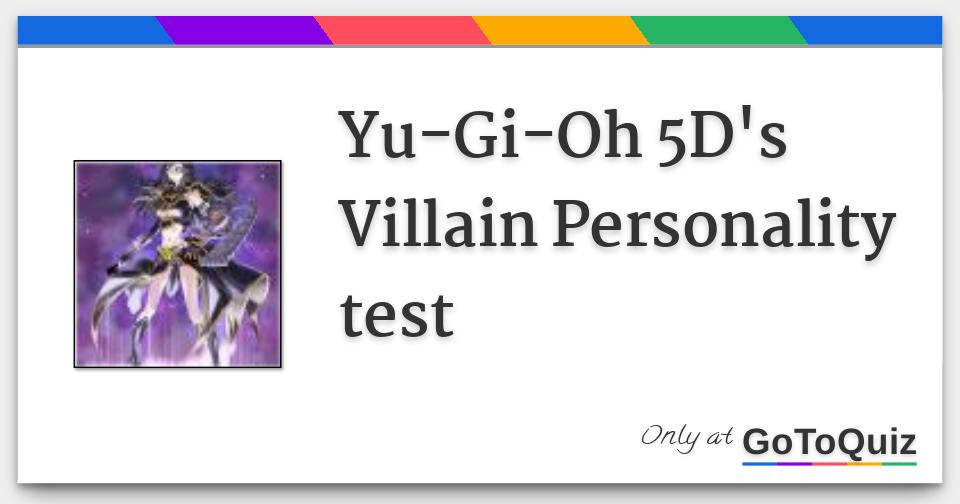 Yu-Gi-Oh! 5D's (Name the character) - Test